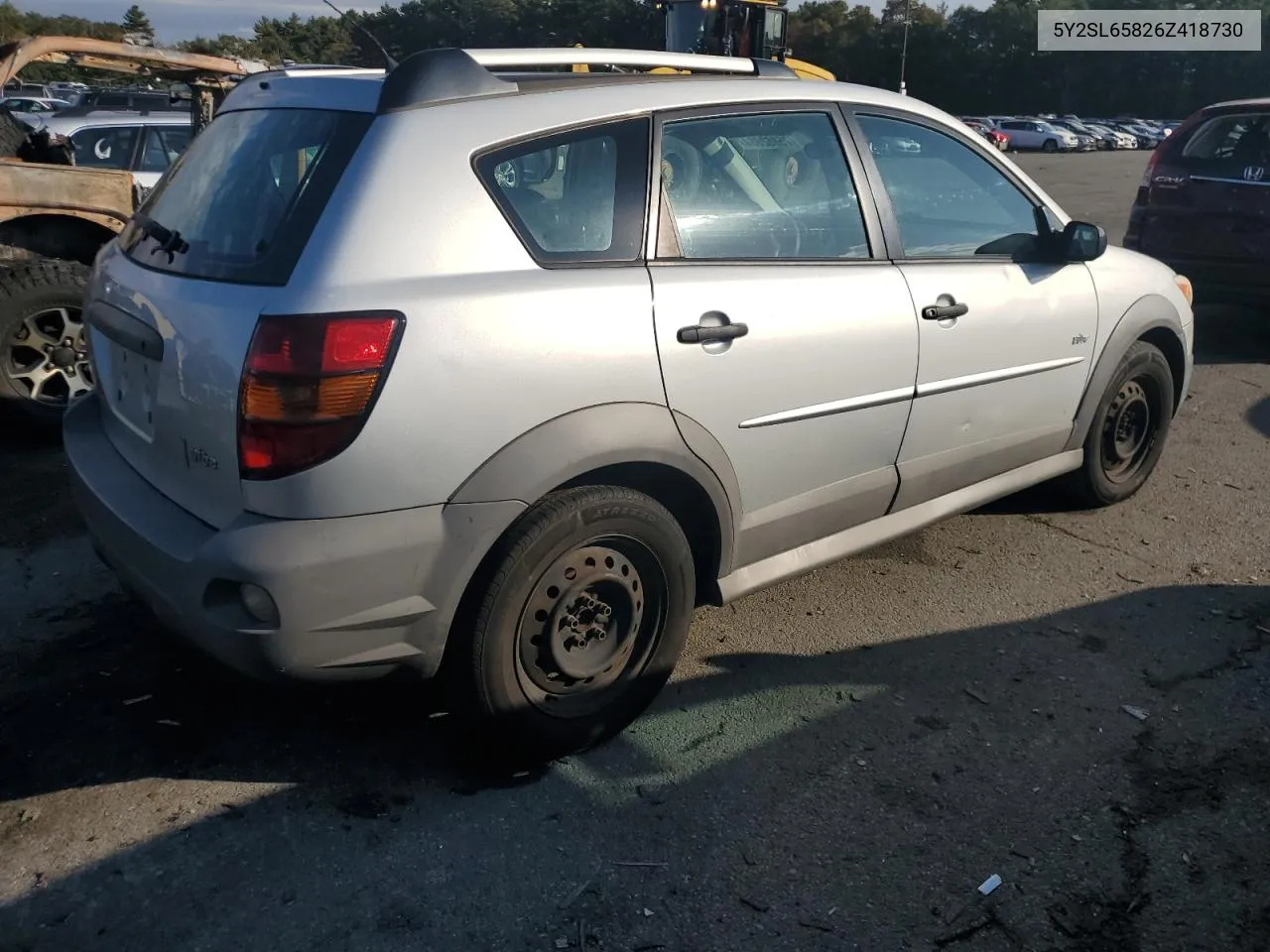 2006 Pontiac Vibe VIN: 5Y2SL65826Z418730 Lot: 75862884