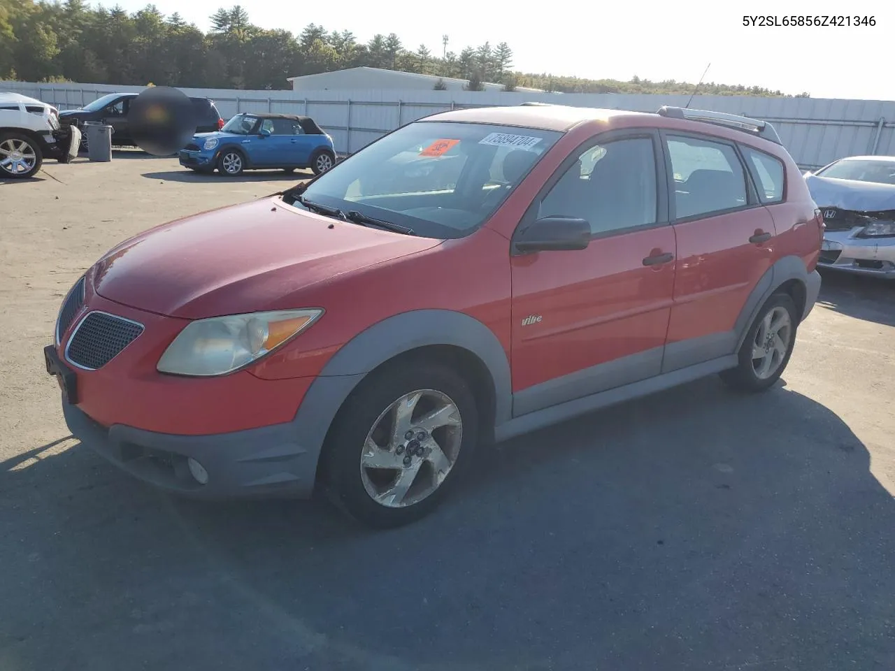 2006 Pontiac Vibe VIN: 5Y2SL65856Z421346 Lot: 75894704