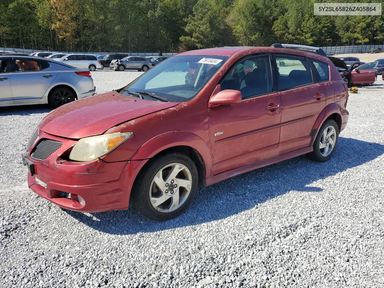 2006 Pontiac Vibe VIN: 5Y2SL65826Z405864 Lot: 75918434