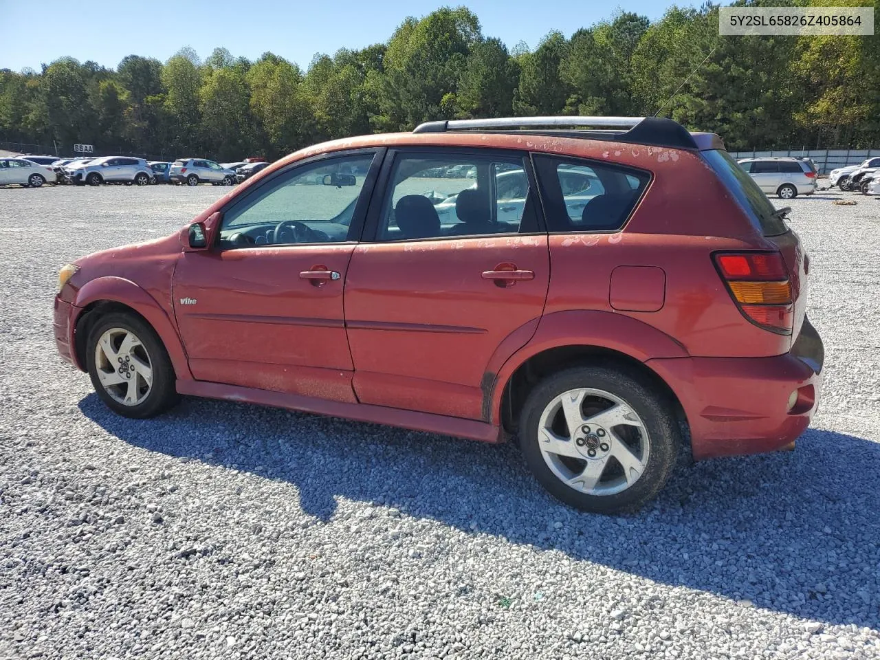 2006 Pontiac Vibe VIN: 5Y2SL65826Z405864 Lot: 75918434