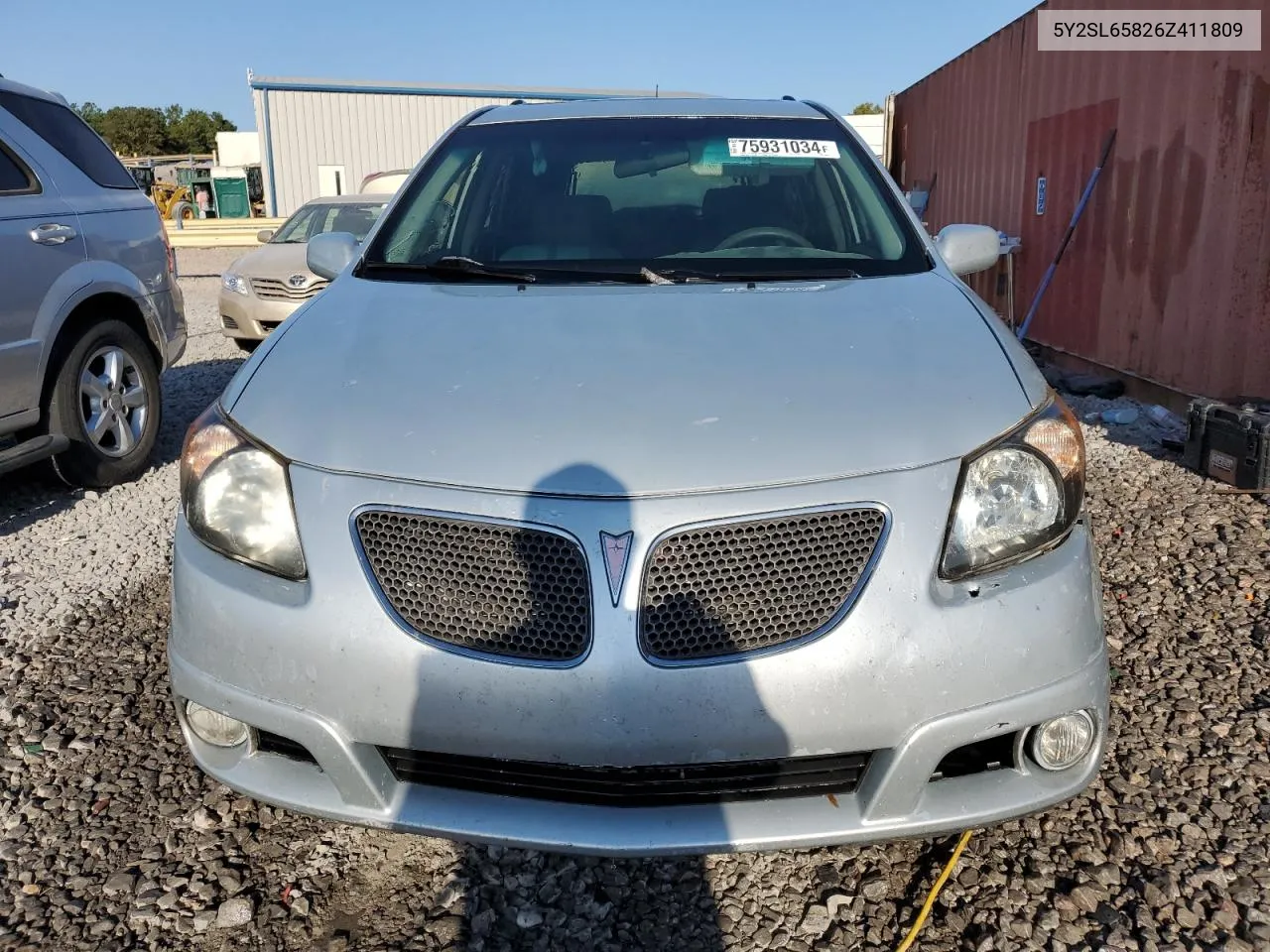 2006 Pontiac Vibe VIN: 5Y2SL65826Z411809 Lot: 75931034