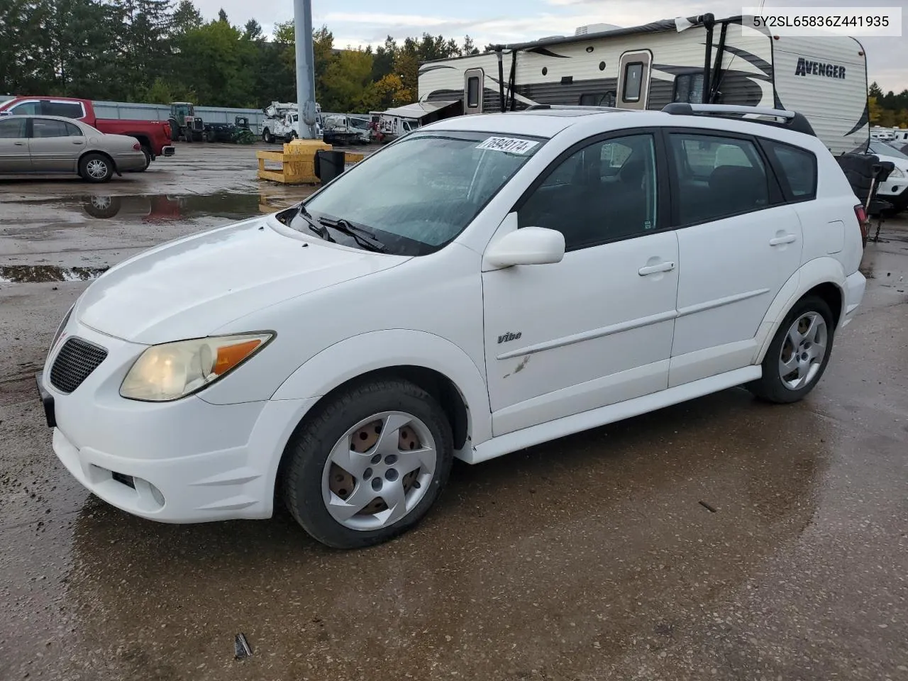 2006 Pontiac Vibe VIN: 5Y2SL65836Z441935 Lot: 76949174