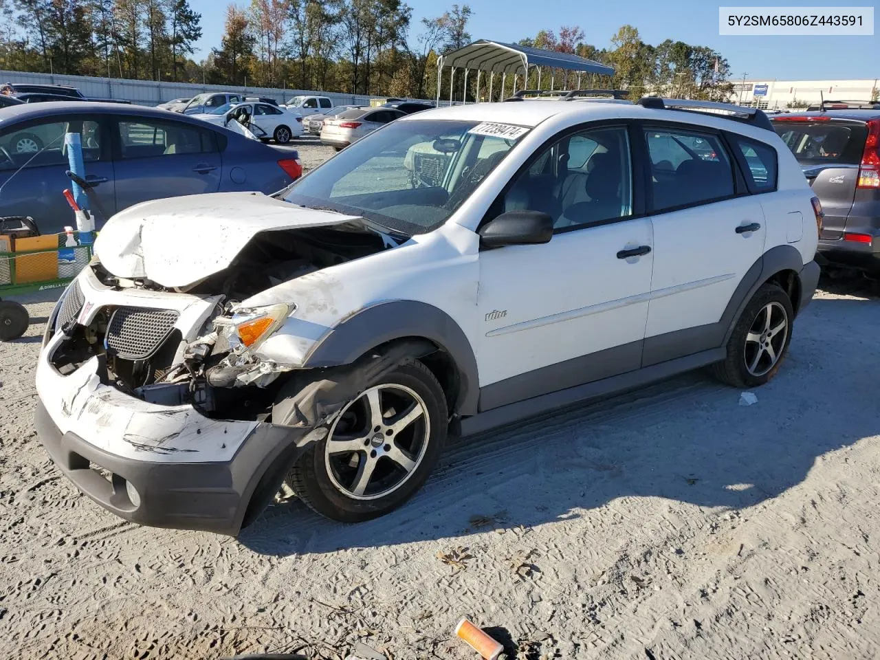 2006 Pontiac Vibe VIN: 5Y2SM65806Z443591 Lot: 77239474