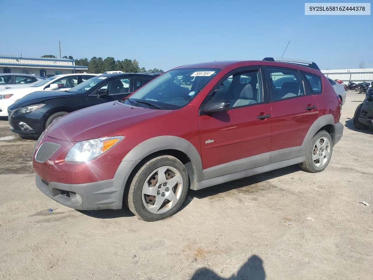 2006 Pontiac Vibe VIN: 5Y2SL65816Z444378 Lot: 79067884