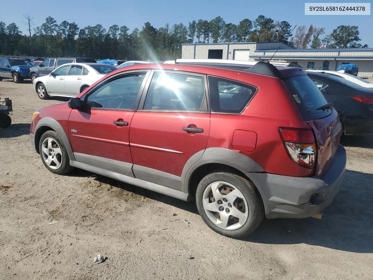 2006 Pontiac Vibe VIN: 5Y2SL65816Z444378 Lot: 79067884