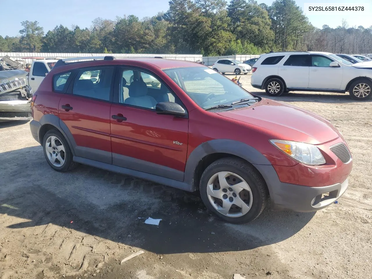 2006 Pontiac Vibe VIN: 5Y2SL65816Z444378 Lot: 79067884