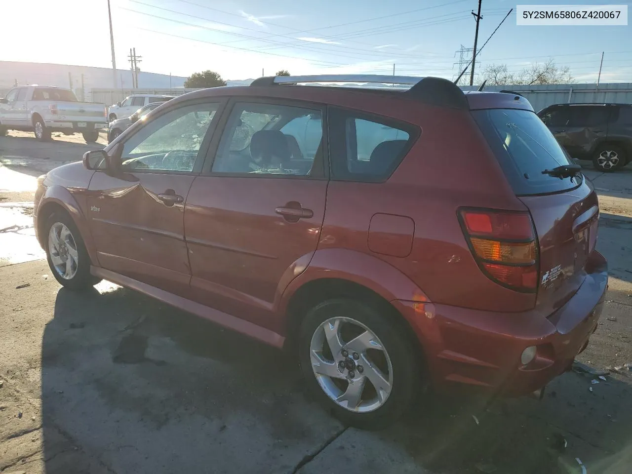 2006 Pontiac Vibe VIN: 5Y2SM65806Z420067 Lot: 79448464