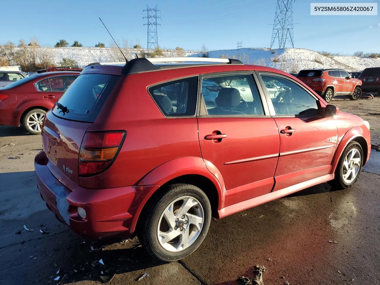 2006 Pontiac Vibe VIN: 5Y2SM65806Z420067 Lot: 79448464