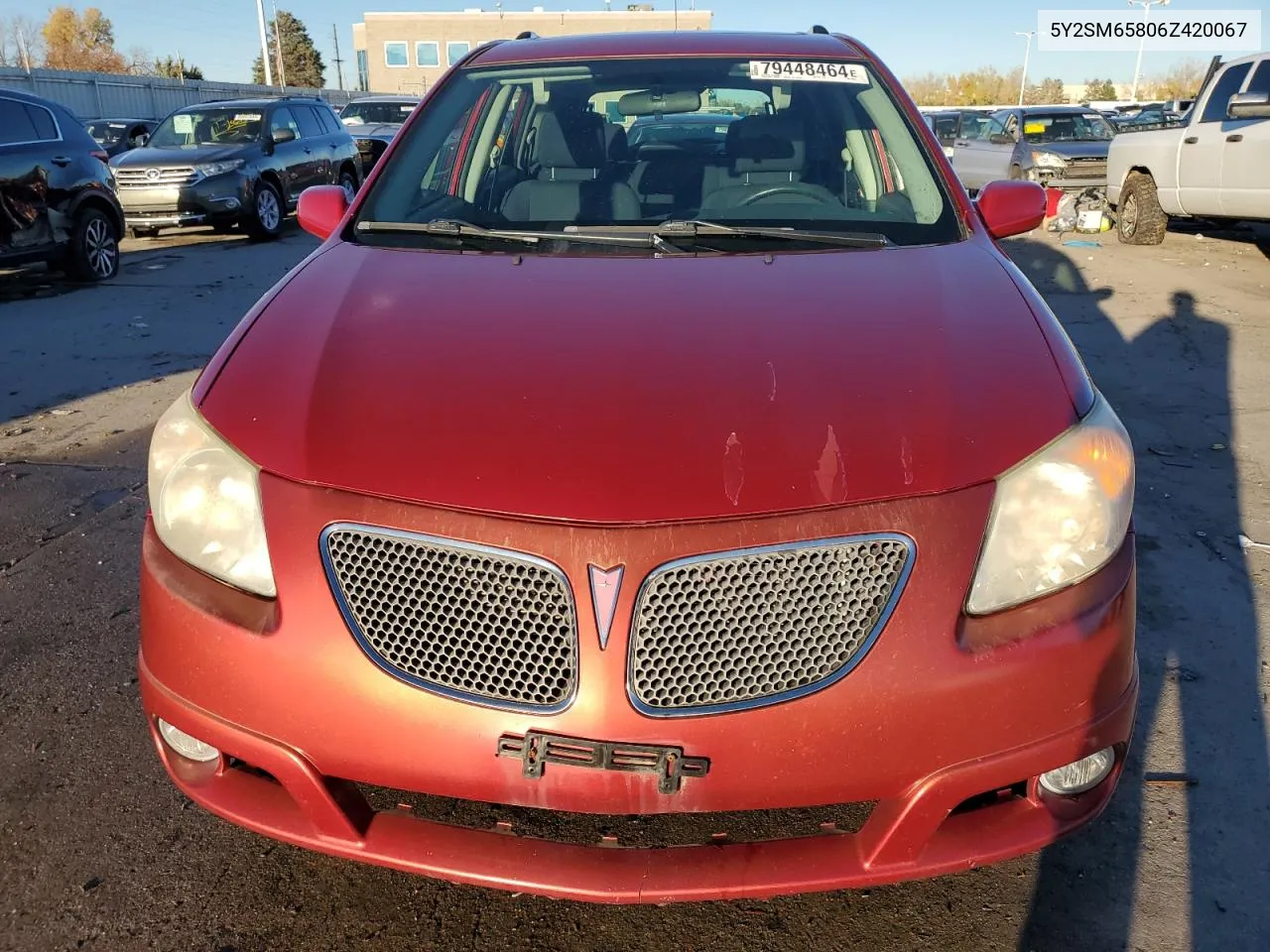 2006 Pontiac Vibe VIN: 5Y2SM65806Z420067 Lot: 79448464