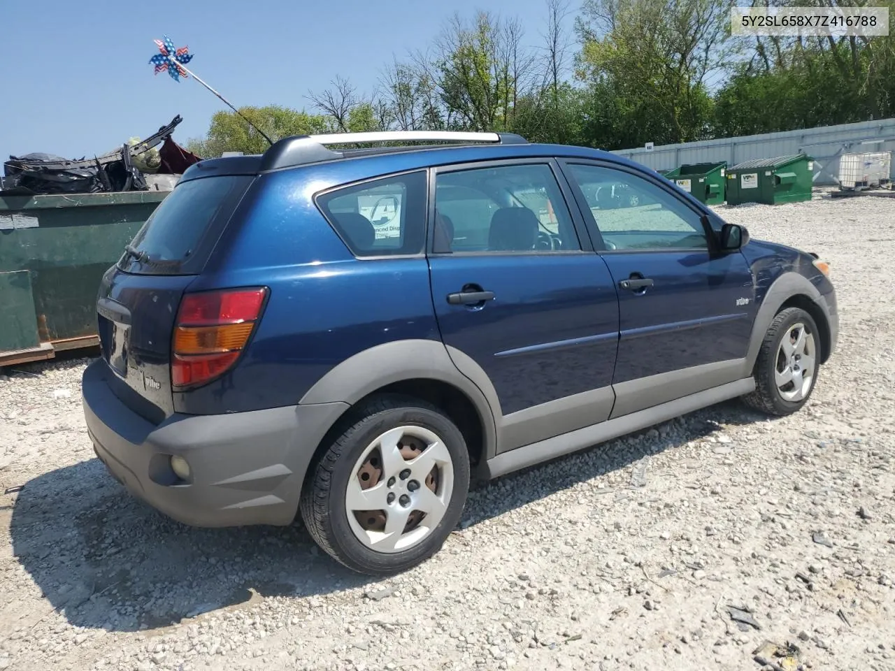 2007 Pontiac Vibe VIN: 5Y2SL658X7Z416788 Lot: 54977774