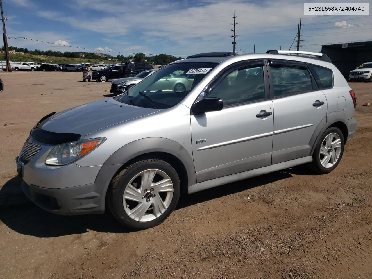 2007 Pontiac Vibe VIN: 5Y2SL658X7Z404740 Lot: 69258424