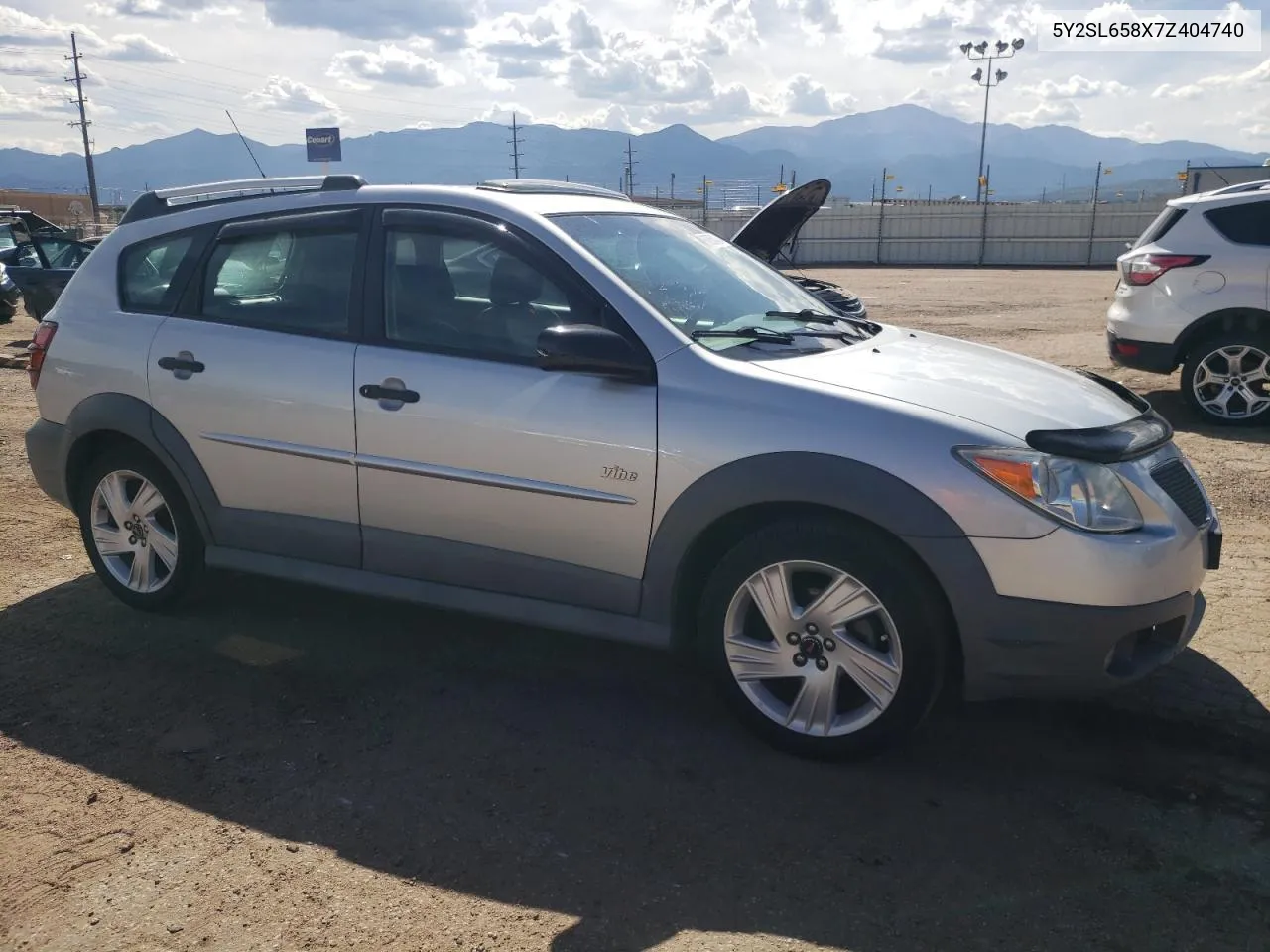 2007 Pontiac Vibe VIN: 5Y2SL658X7Z404740 Lot: 69258424