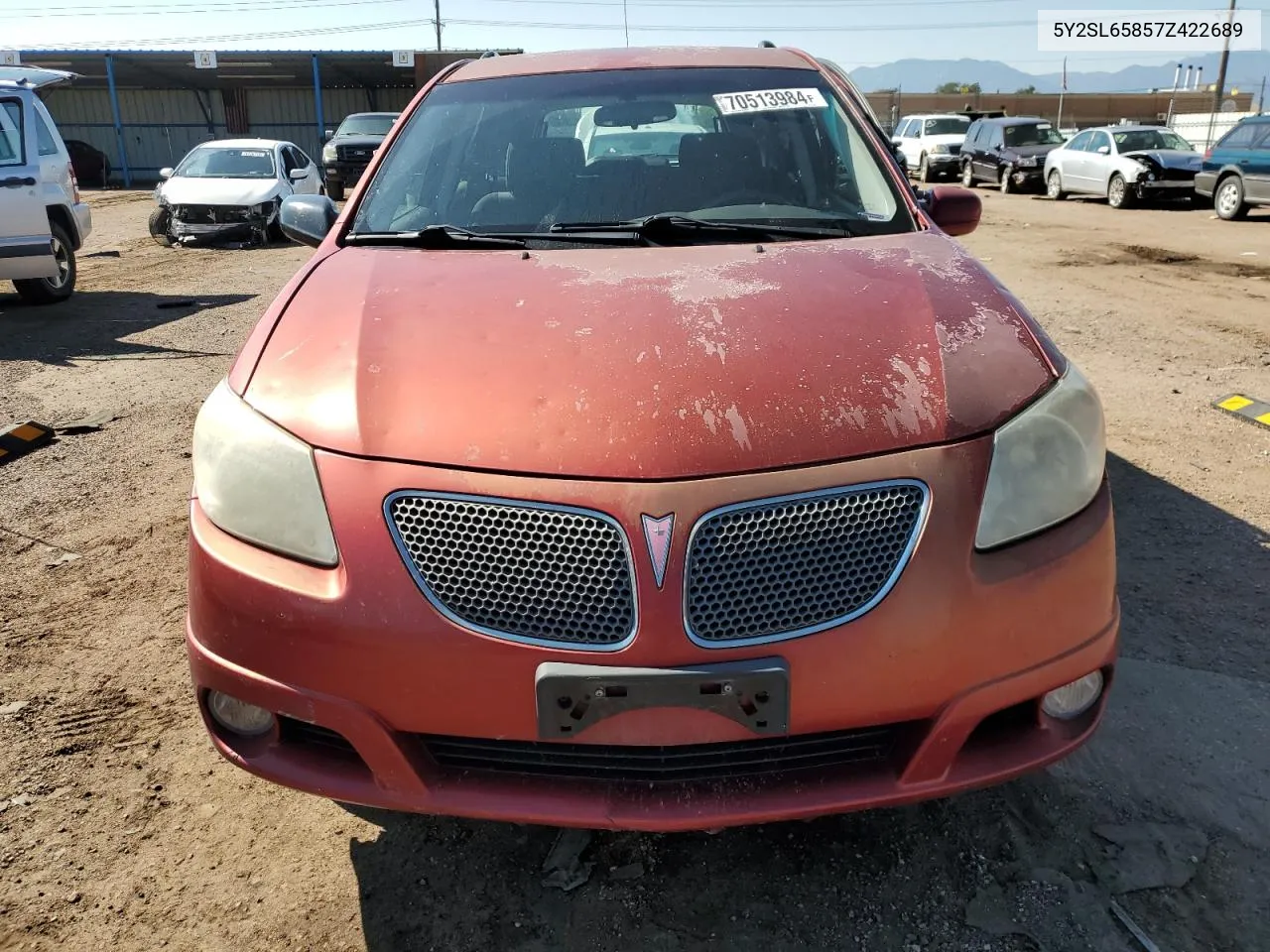 2007 Pontiac Vibe VIN: 5Y2SL65857Z422689 Lot: 70513984