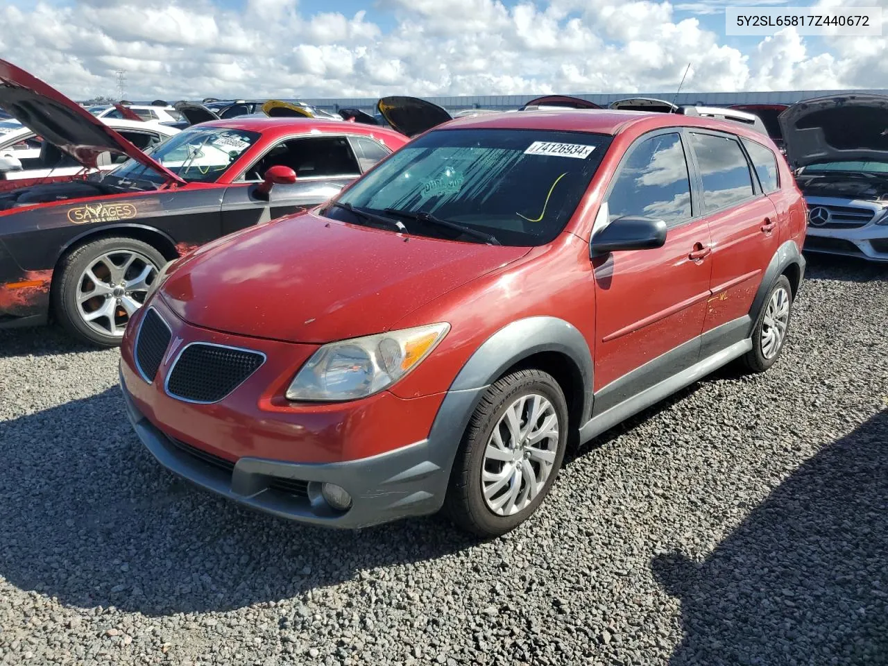 2007 Pontiac Vibe VIN: 5Y2SL65817Z440672 Lot: 74126934