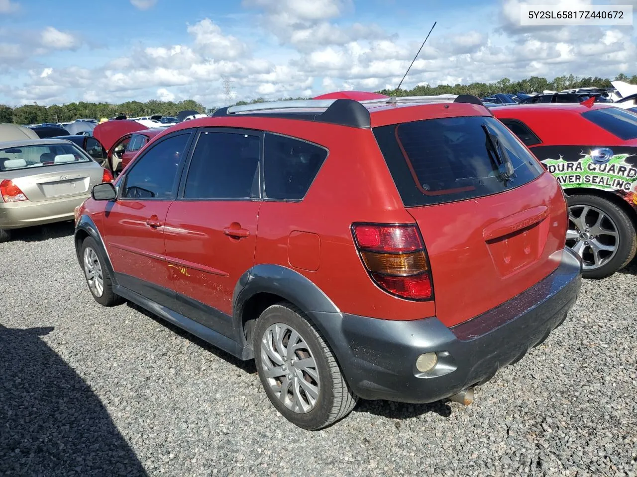 2007 Pontiac Vibe VIN: 5Y2SL65817Z440672 Lot: 74126934