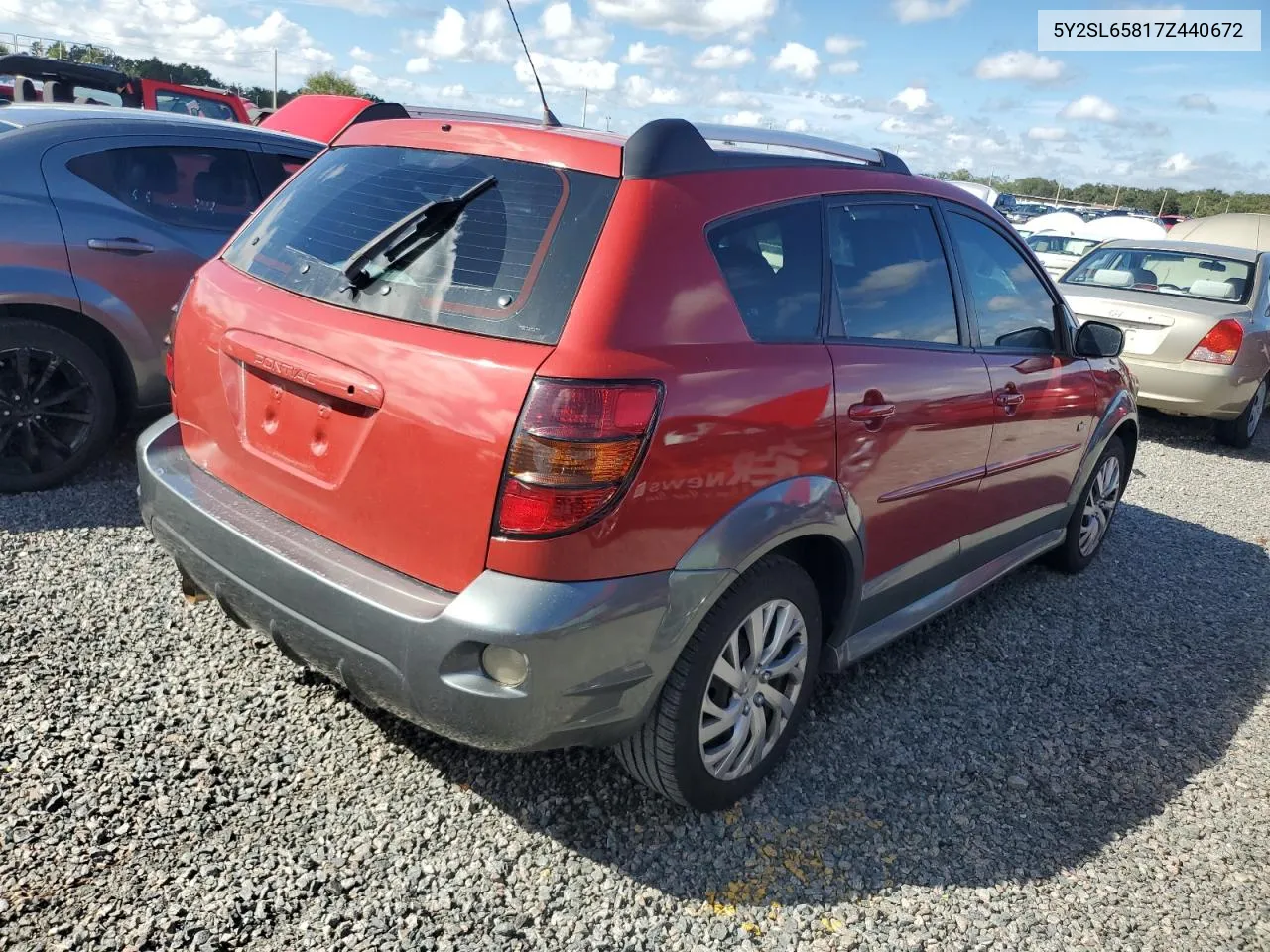 2007 Pontiac Vibe VIN: 5Y2SL65817Z440672 Lot: 74126934