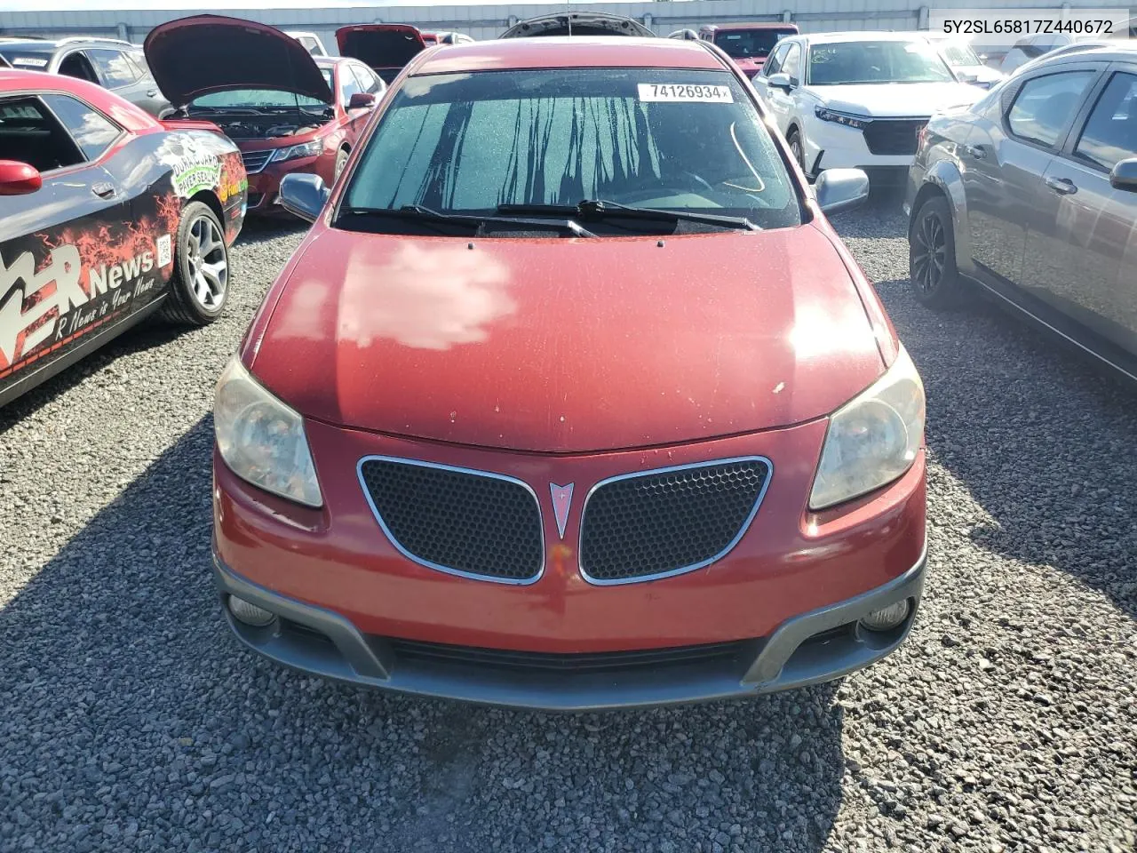 2007 Pontiac Vibe VIN: 5Y2SL65817Z440672 Lot: 74126934