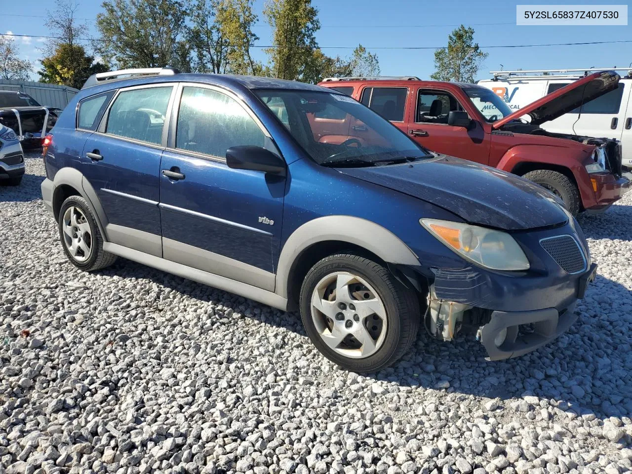 2007 Pontiac Vibe VIN: 5Y2SL65837Z407530 Lot: 75061174