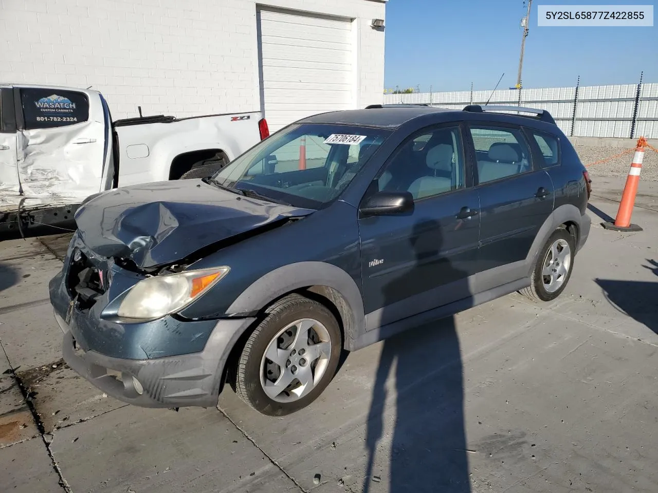 2007 Pontiac Vibe VIN: 5Y2SL65877Z422855 Lot: 75706184