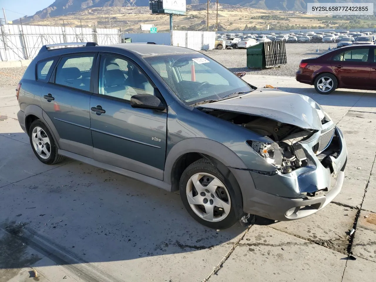 2007 Pontiac Vibe VIN: 5Y2SL65877Z422855 Lot: 75706184