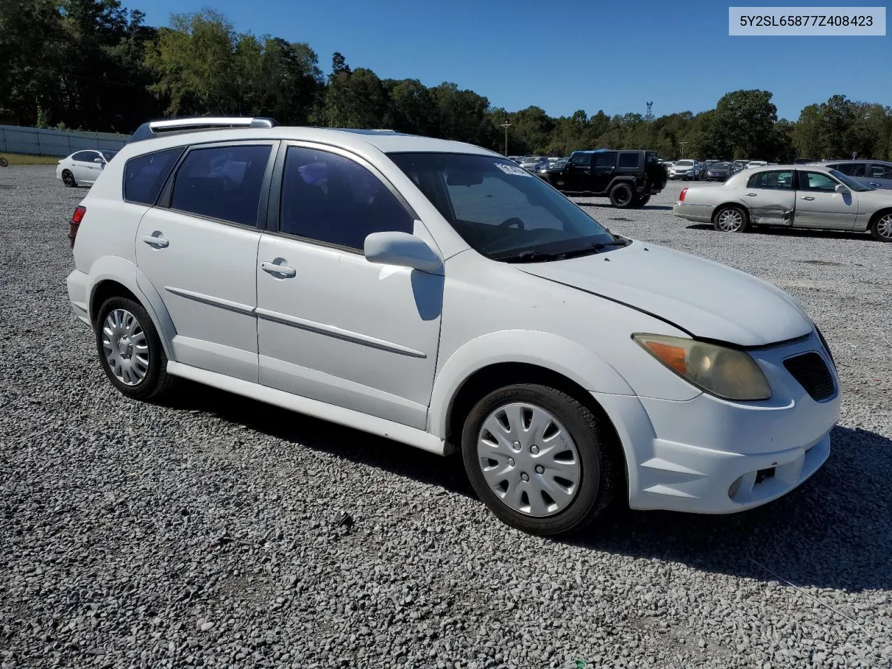 2007 Pontiac Vibe VIN: 5Y2SL65877Z408423 Lot: 75754764