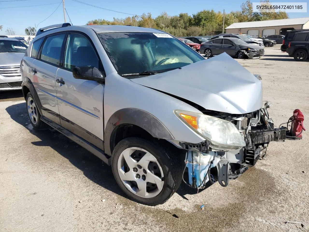 2007 Pontiac Vibe VIN: 5Y2SL65847Z401185 Lot: 76122924