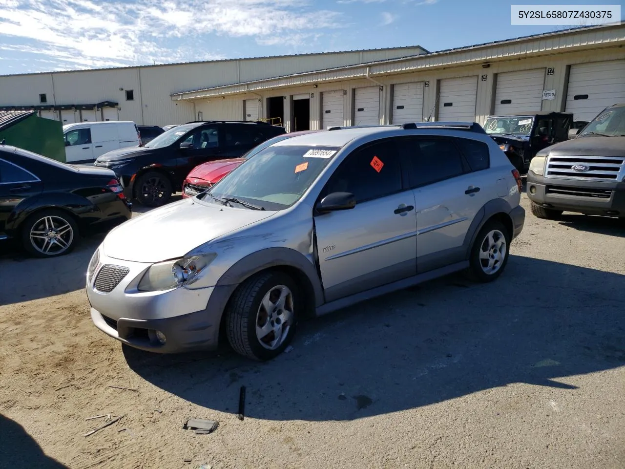 2007 Pontiac Vibe VIN: 5Y2SL65807Z430375 Lot: 76891654