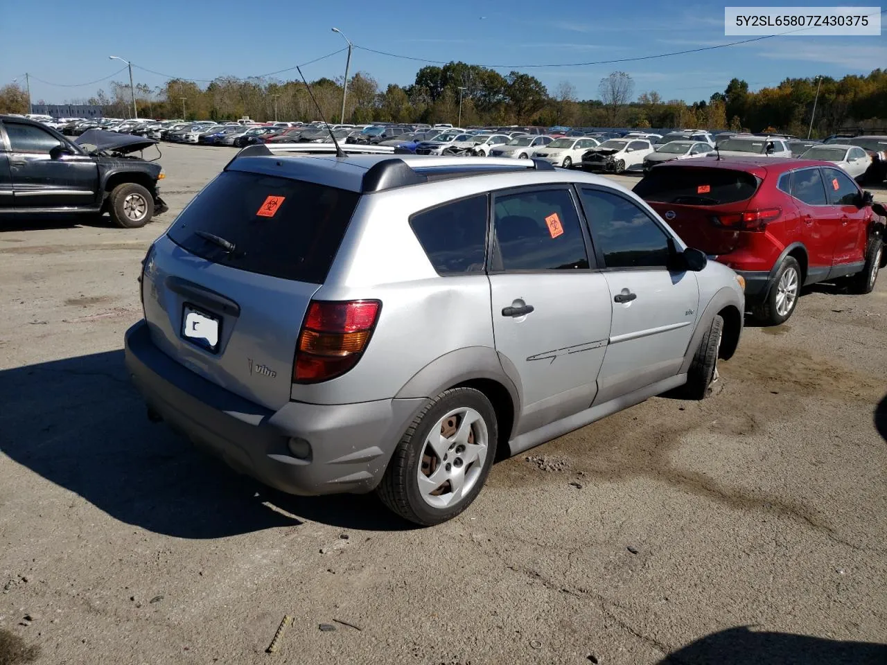 2007 Pontiac Vibe VIN: 5Y2SL65807Z430375 Lot: 76891654