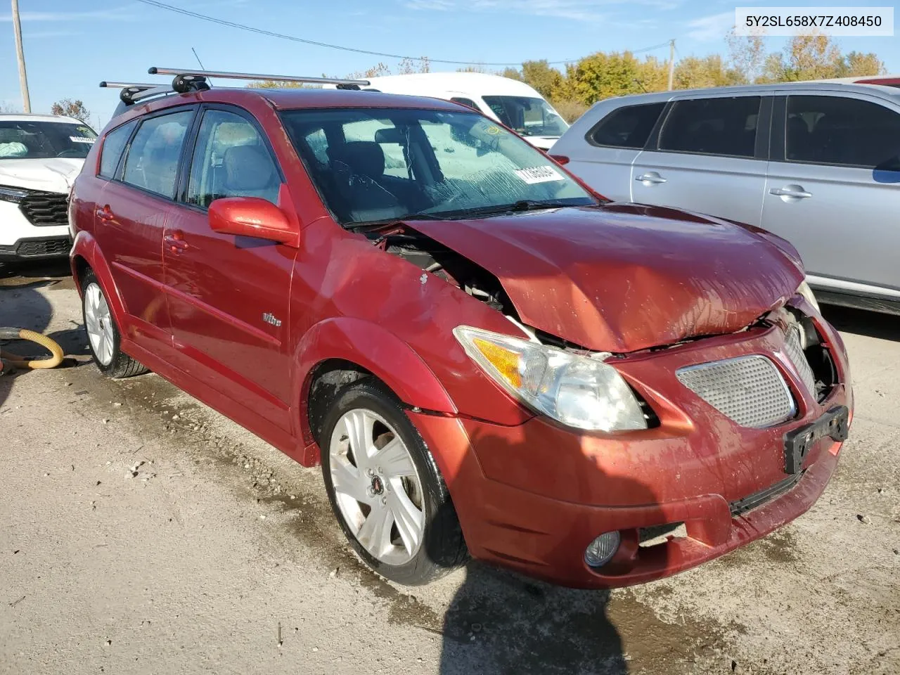 2007 Pontiac Vibe VIN: 5Y2SL658X7Z408450 Lot: 77365094