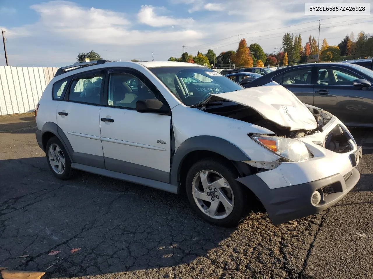 2007 Pontiac Vibe VIN: 5Y2SL65867Z426928 Lot: 77527374