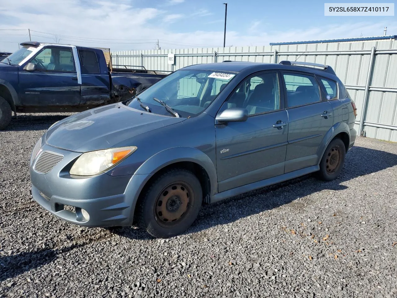 2007 Pontiac Vibe VIN: 5Y2SL658X7Z410117 Lot: 78484034