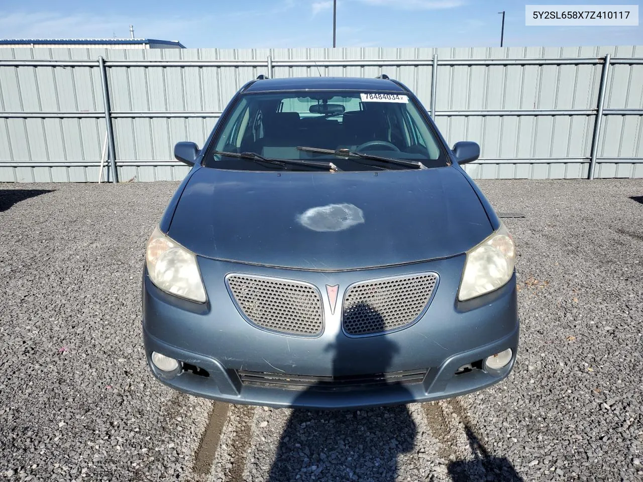 2007 Pontiac Vibe VIN: 5Y2SL658X7Z410117 Lot: 78484034