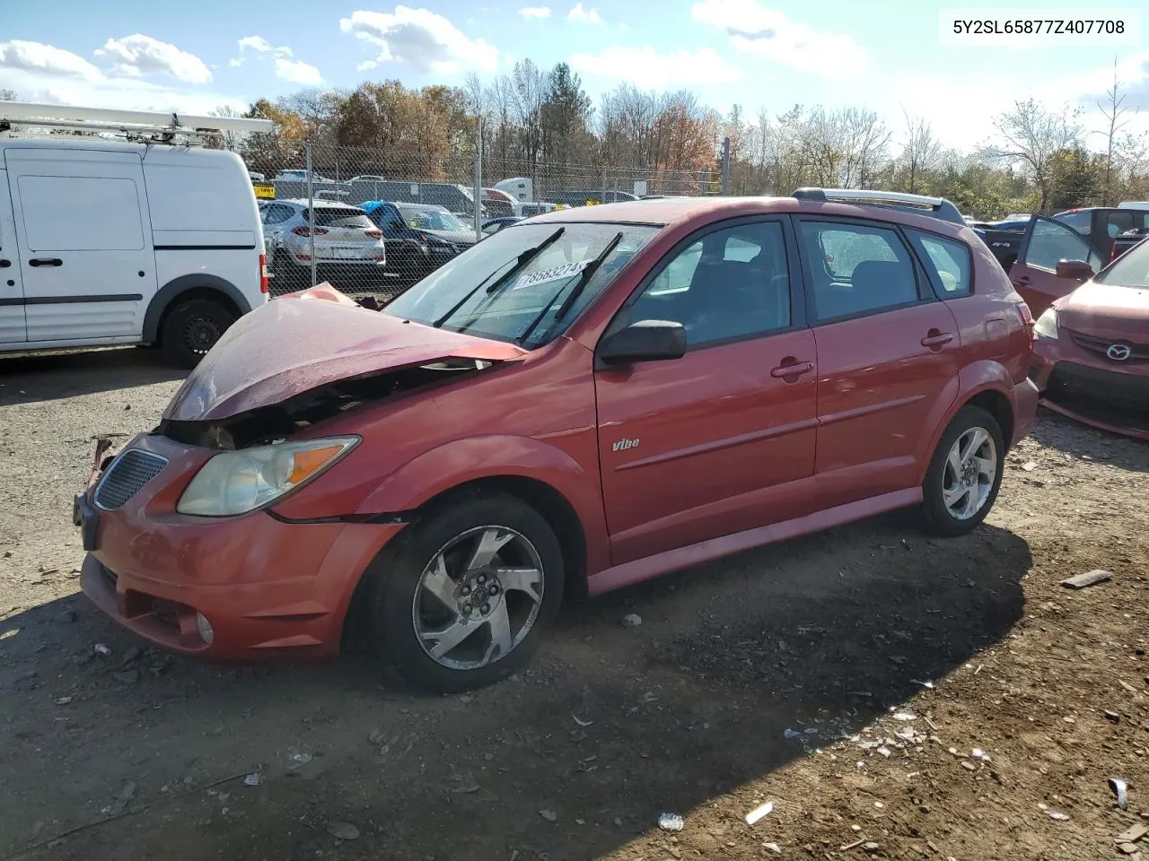 2007 Pontiac Vibe VIN: 5Y2SL65877Z407708 Lot: 78583274