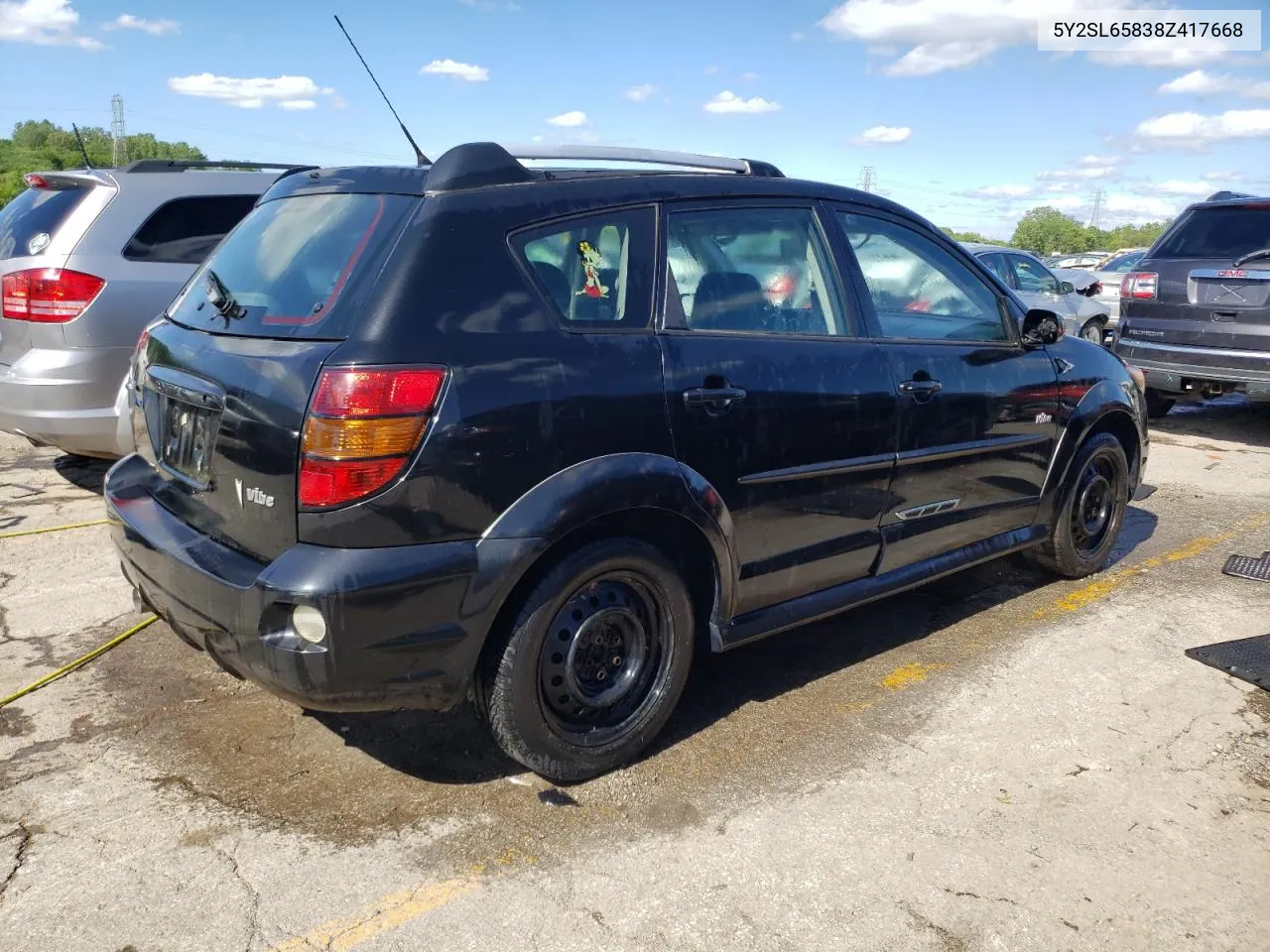 2008 Pontiac Vibe VIN: 5Y2SL65838Z417668 Lot: 55557914