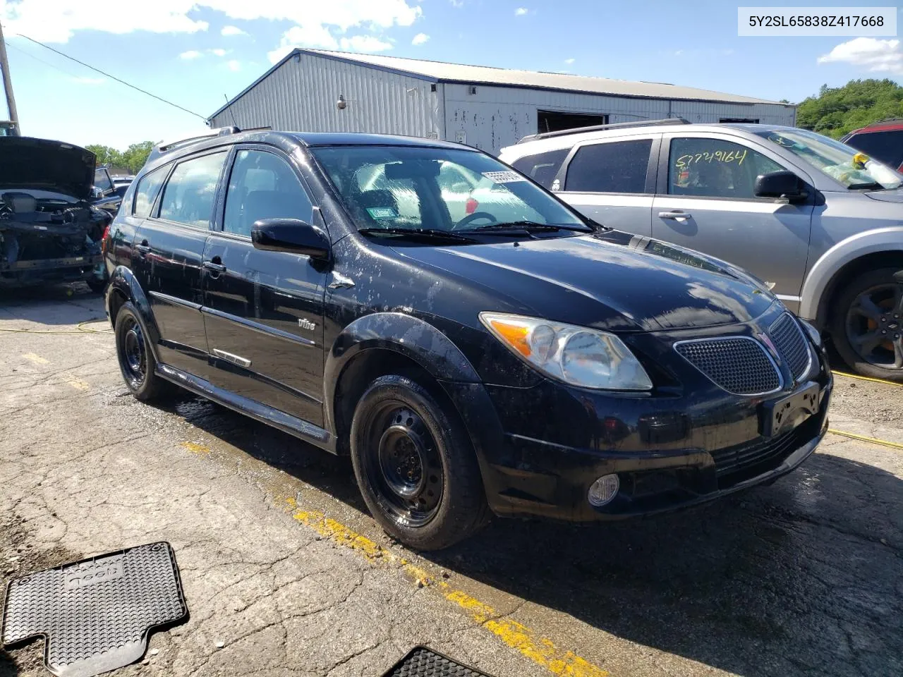 2008 Pontiac Vibe VIN: 5Y2SL65838Z417668 Lot: 55557914