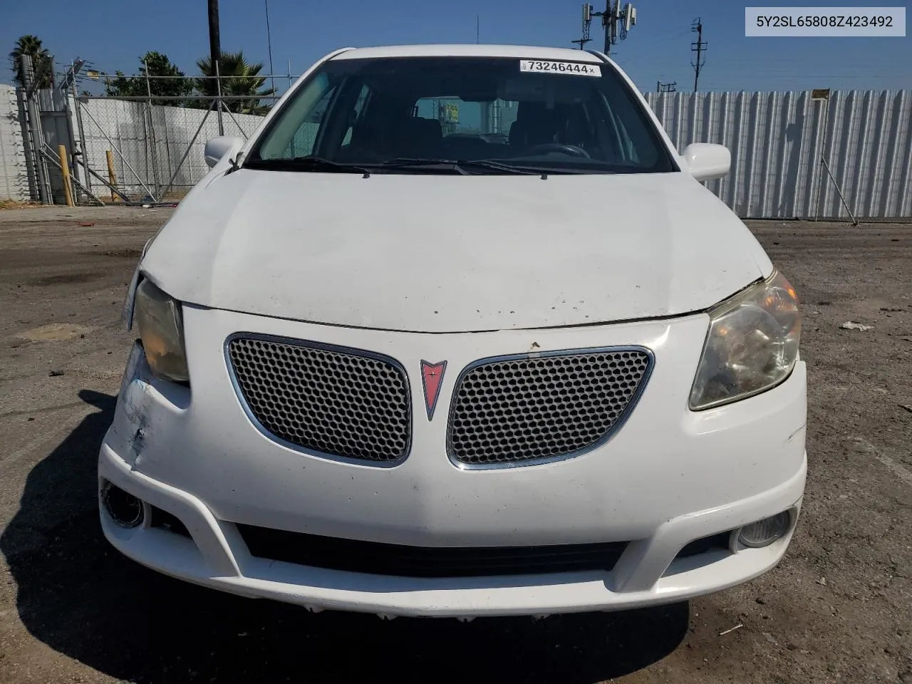 2008 Pontiac Vibe VIN: 5Y2SL65808Z423492 Lot: 73246444