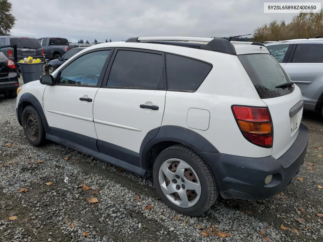 2008 Pontiac Vibe VIN: 5Y2SL65898Z400650 Lot: 75070244