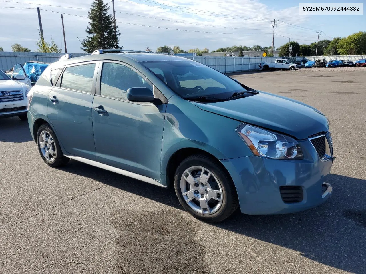 2009 Pontiac Vibe VIN: 5Y2SM67099Z444332 Lot: 72254534