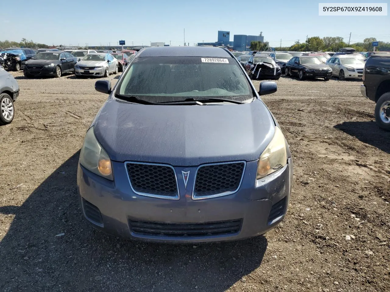 2009 Pontiac Vibe VIN: 5Y2SP670X9Z419608 Lot: 72892864