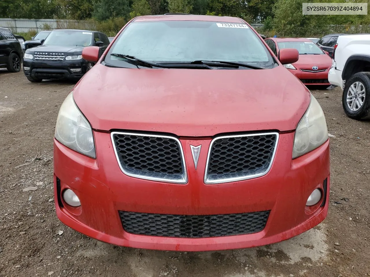 2009 Pontiac Vibe Gt VIN: 5Y2SR67039Z404894 Lot: 73347744