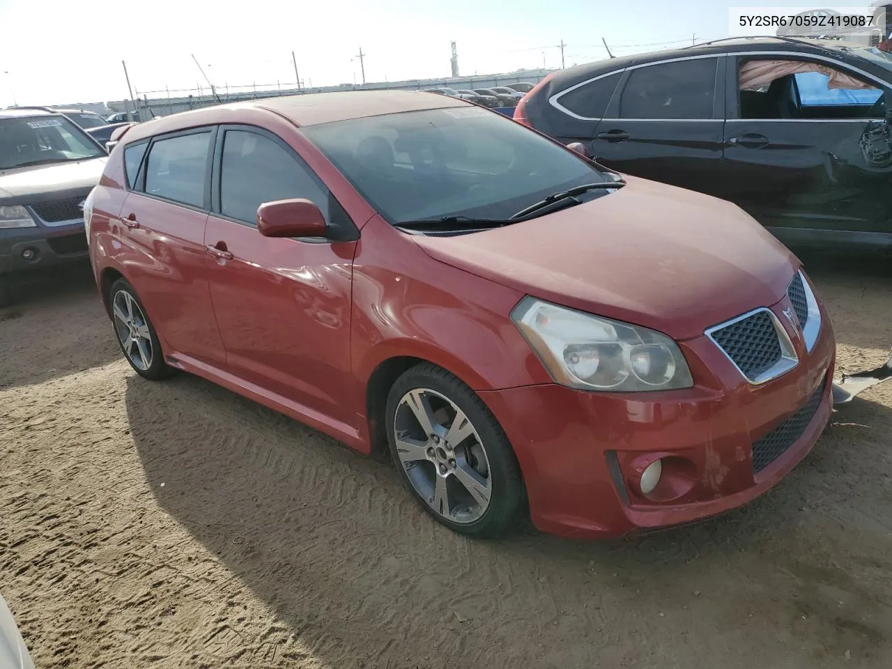 2009 Pontiac Vibe Gt VIN: 5Y2SR67059Z419087 Lot: 73975194