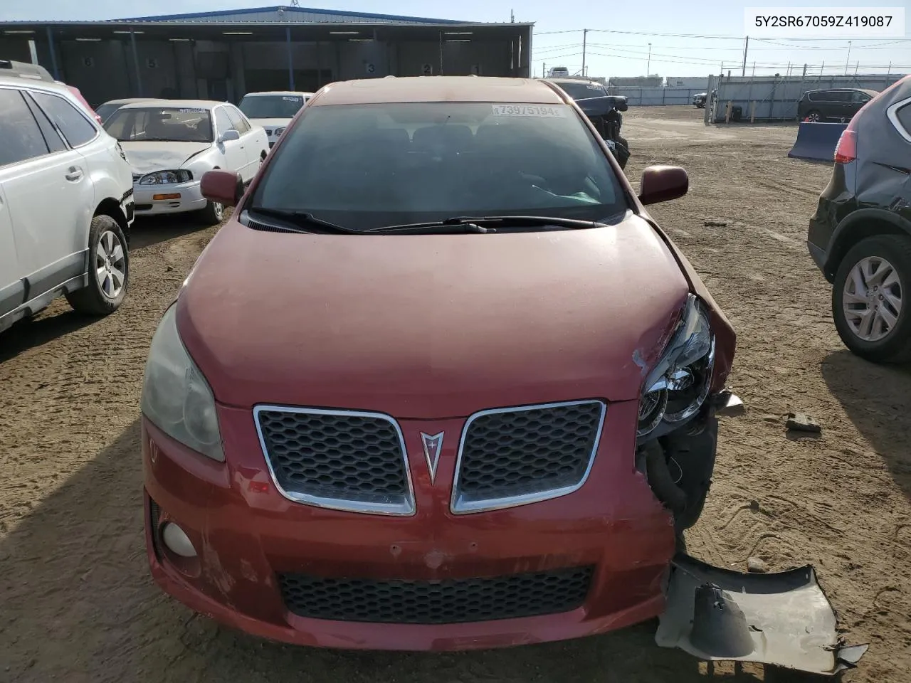 2009 Pontiac Vibe Gt VIN: 5Y2SR67059Z419087 Lot: 73975194