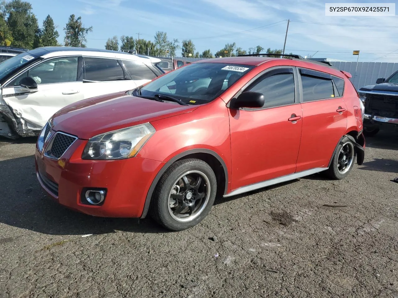 2009 Pontiac Vibe VIN: 5Y2SP670X9Z425571 Lot: 74628534