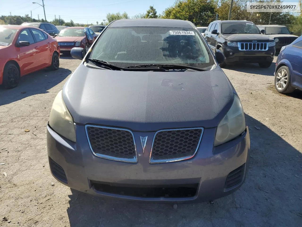 2009 Pontiac Vibe VIN: 5Y2SP670X9Z459977 Lot: 75061934