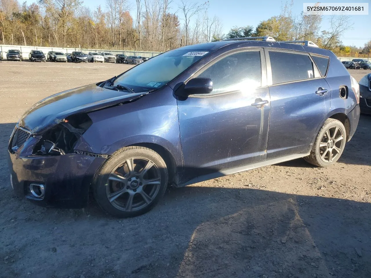 2009 Pontiac Vibe VIN: 5Y2SM67069Z401681 Lot: 76338944