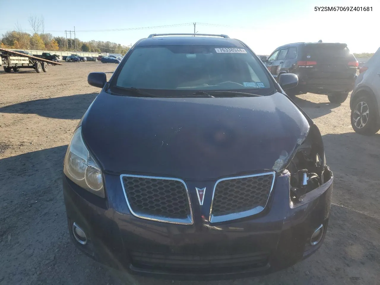 2009 Pontiac Vibe VIN: 5Y2SM67069Z401681 Lot: 76338944