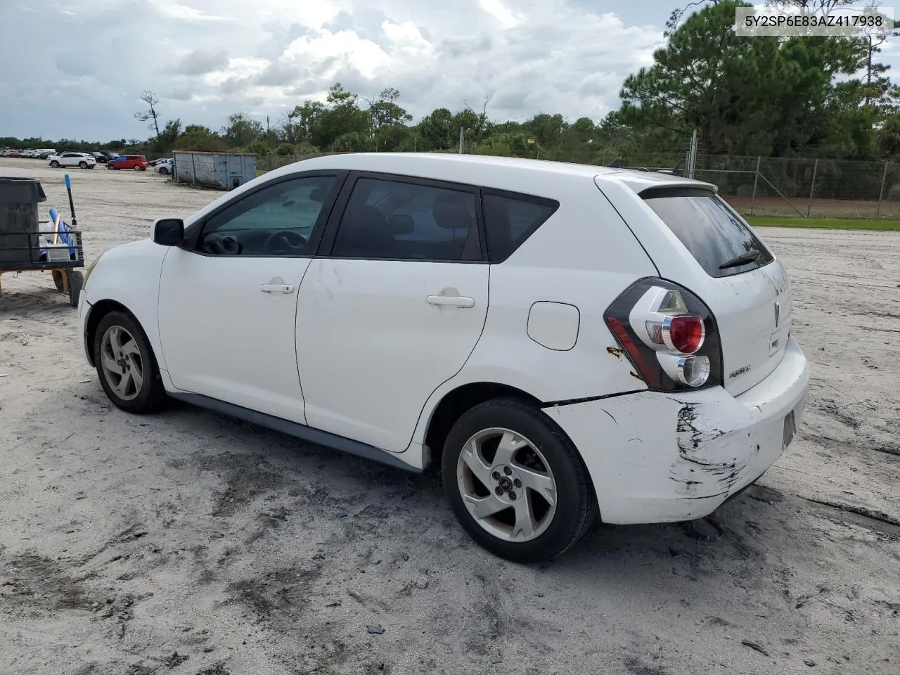 2010 Pontiac Vibe VIN: 5Y2SP6E83AZ417938 Lot: 69942564