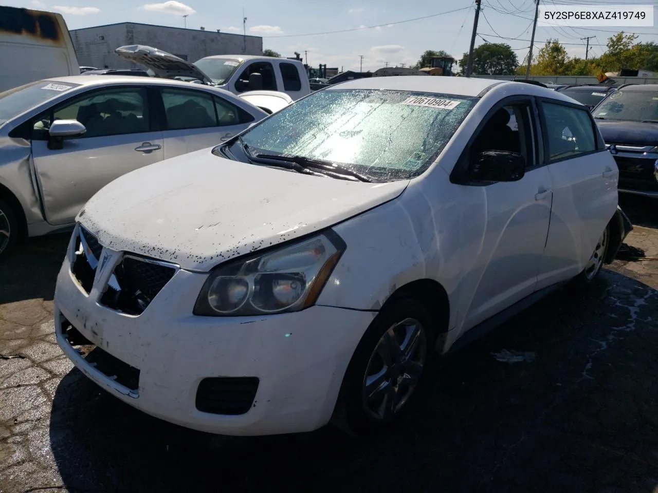 2010 Pontiac Vibe VIN: 5Y2SP6E8XAZ419749 Lot: 70610904