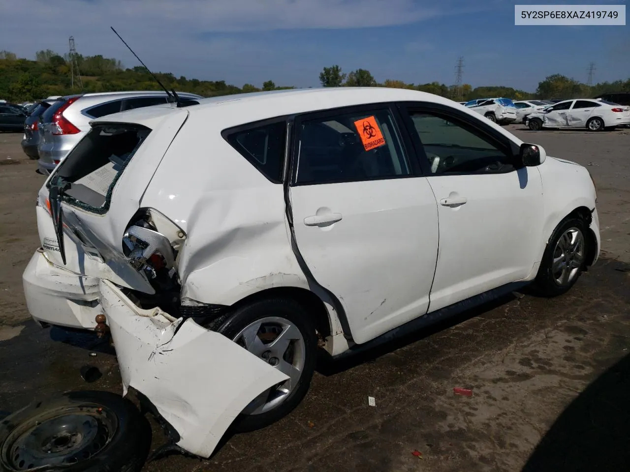 2010 Pontiac Vibe VIN: 5Y2SP6E8XAZ419749 Lot: 70610904