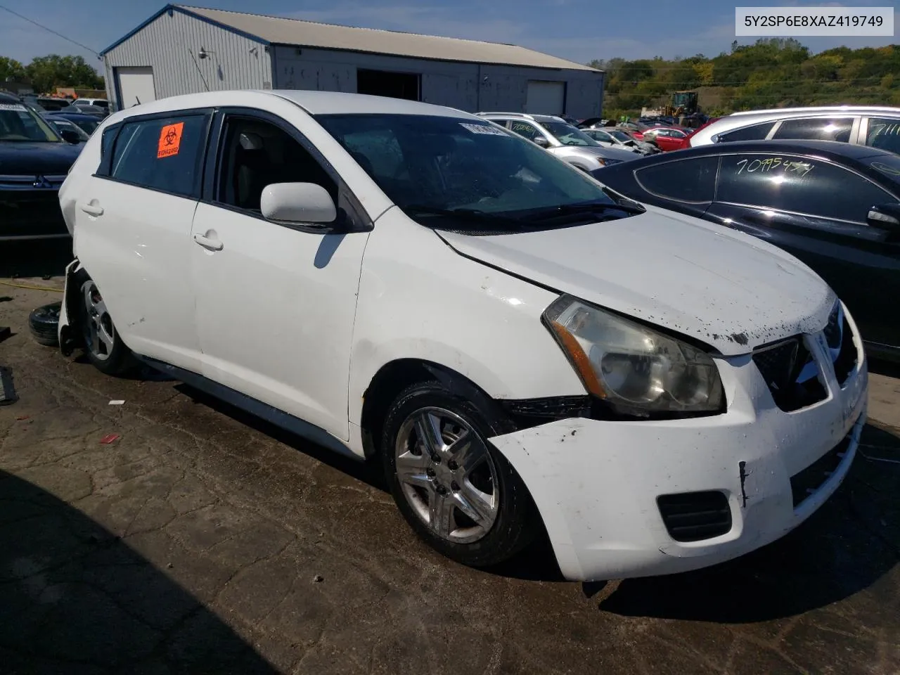 2010 Pontiac Vibe VIN: 5Y2SP6E8XAZ419749 Lot: 70610904